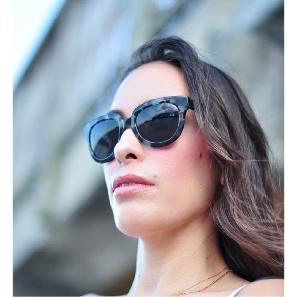 Warby Parker Banks Sunglasses in Blue Tortoise Shell.